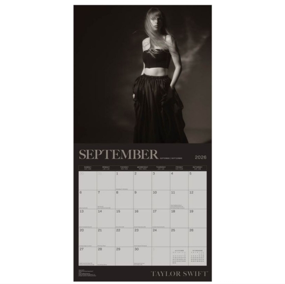 Taylor Swift Official 2026 12 X 24 Inch (Hanging) Monthly Square Wall Calendar - Picture 3 of 8